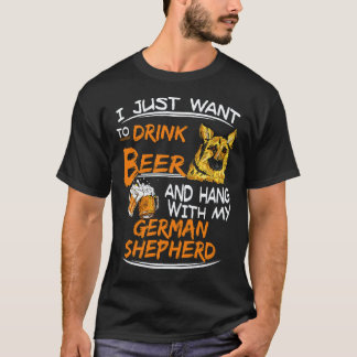 17 私はビールを飲んでゲルマンと一緒に過ごしたいだけ Tシャツ