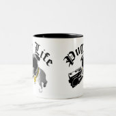 $17.95 2つの調子のコーヒー・マグのパグの生命 ツートーンマグカップ (中央)