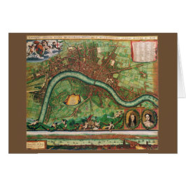 17 Century Antique London Street Map