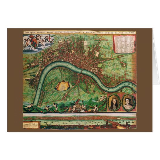 17 Century Antique London Street Map (正面横)