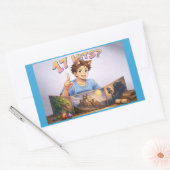 17 HITS? Funny RPG Anime T-Shirt | Dungeon Master  長方形シール (封筒)