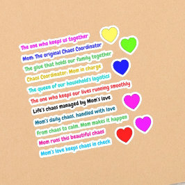 17 PCS - Chaos Coordinator Stickers For Moms (カオス・ シール