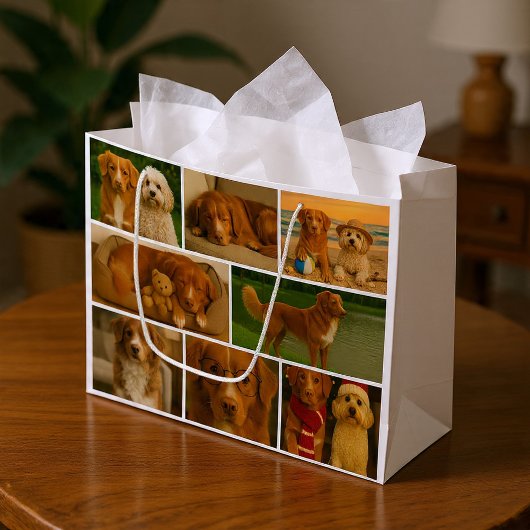 17 Photo Collage Template Make Your Own Fun ラージペーパーバッグ