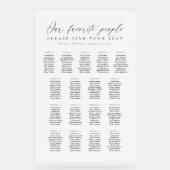 17 Tables Favorite People Acrylic Seating Chart アクリルサイン (正面)