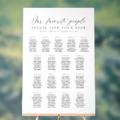 17 Tables Favorite People Acrylic Seating Chart アクリルサイン (ニュートラル)