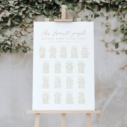 17 Tables Our Favorite People Seating Chart ポスター