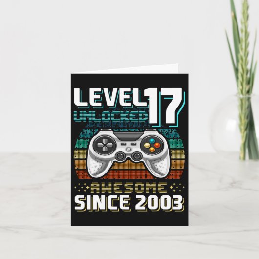 17 Unlocked 素晴らし 2003ビデオゲーム17誕生日 カード (正面)