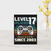 17 Unlocked 素晴らし 2003ビデオゲーム17誕生日 カード (黄色い花)
