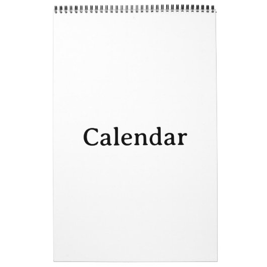 17"x11" シングルページ ブラック カレンダー (カバー)