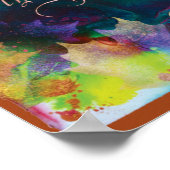 17"x12"葉ポスター、プリントの美しさ ポスター (角)