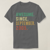 17 Years Old Gift Awesome Since September 2005 17t Tシャツ (デザイン正面)