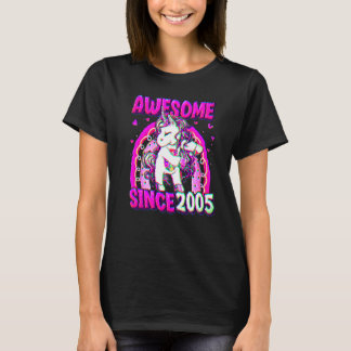 17 Years Old Unicorn Flossing 17th Birthday Girl U Tシャツ