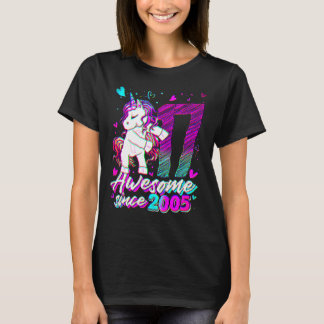 17 Years Old Unicorn Flossing 17th Birthday Unicor Tシャツ
