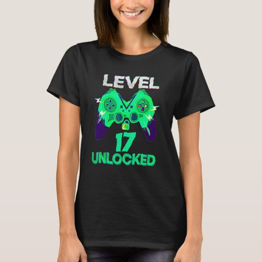 17 Yrs Old Boy Level 17 Unlocked Awesome 2005 Birt Tシャツ (正面)