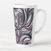 17ozの白黒のコーヒーの渦巻き。トール カフェラテマグ (右)