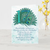 17th誕生日の番号のグリーティングカード カード (黄色い花)