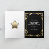 17th誕生日カード(金ゴールドとバブル) カード (内部)