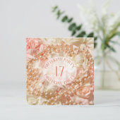 17th誕生日パーティーへの真珠の招待 招待状 (スタンド正面)