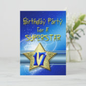 17th誕生日パーティーSuperstarへの招待。 招待状 (スタンド正面)