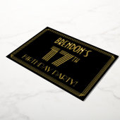 17th Birthday Party —アールデコスタイル「17」 +名前 箔招待状 (回転した状態)