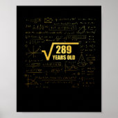 17th Birthday Square Root of 289 17 Years Old ポスター (正面)