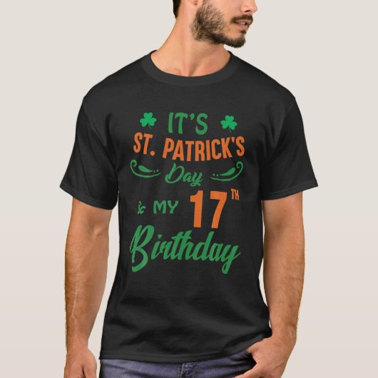 17Th Birthday St Patrick's Day Party Men Women 17 Tシャツ (正面)