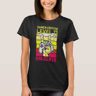 17th Birthday Video Gamer Edition Level 17 Unlocke Tシャツ