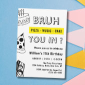 17th Bruh,あなたには誕生日10代のボーイおもしろい 招待状