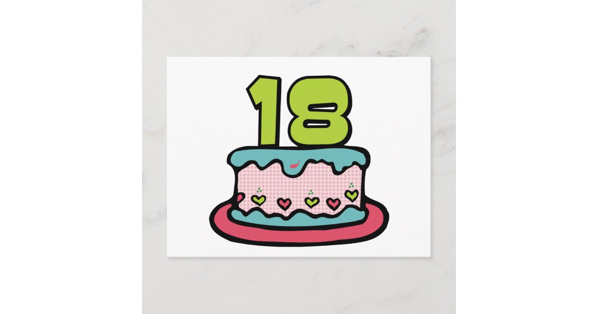 18歳のお誕生日ケーキ ポストカード Zazzle Co Jp