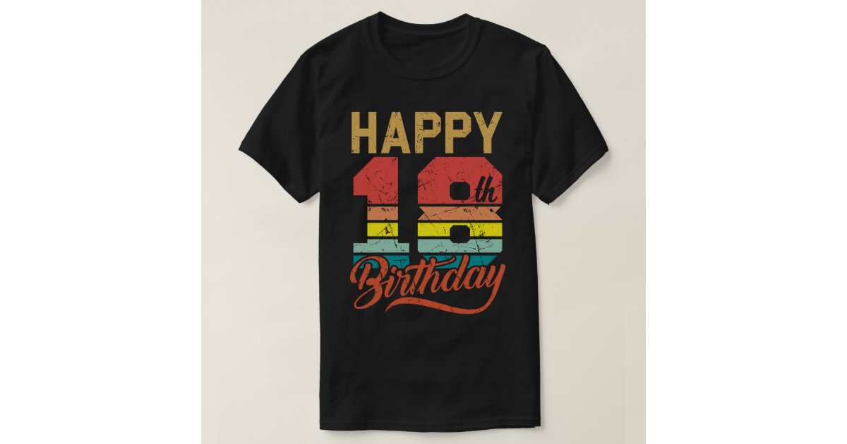 18誕生日目おめでとう18歳のかわいい贈り物 Tシャツ Zazzle Co Jp