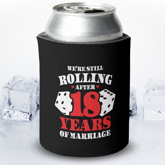 18おもしろい周年記念結婚したカップル18年 缶クーラー