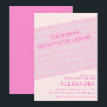 18おもしろい歳の招待状女性神話ピンク 招待状<br><div class="desc">18おもしろい歳の招待状女性神話ピンク</div>