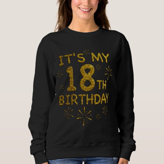 18おもしろい番誕生日シャツ18歳誕生 スウェットシャツ (正面)