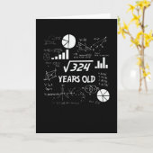 18おもしろい誕生日ギフト平方根 カード (黄色い花)