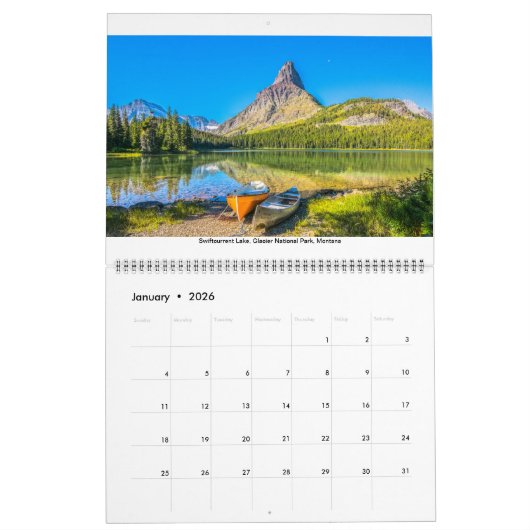 18か月の風光明媚なカレンダー カレンダー (1月 2026)