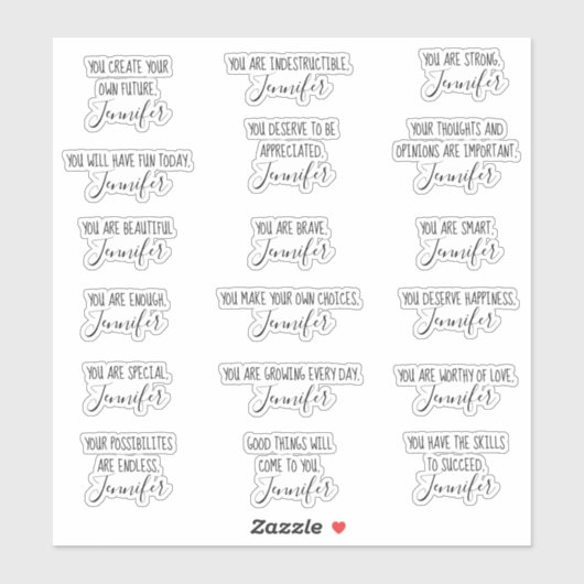 18で定められた励ましの主張 シール (シート)