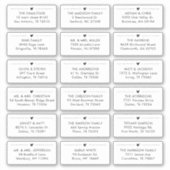 18のモダン受信者の個人の住所 シール (正面)