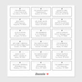 18のモダン受信者の個人の住所 シール (シート)