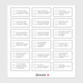 18の違う受信者の名前がブランドロゴに対応 シール (シート)