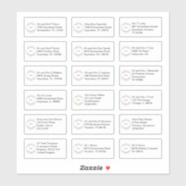 18の違う受信者の名前がブランドロゴに対応 シール