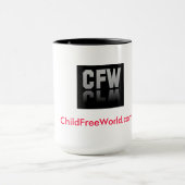18のozのマグ- ChildFreeWorld.com マグカップ (中央)