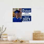 18インチx 24インチ写真卒業ブルー紙ポスター ポスター (キッチン)