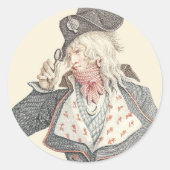 18エレガント世紀のフランス人でモナクル舟 ラウンドシール (正面)