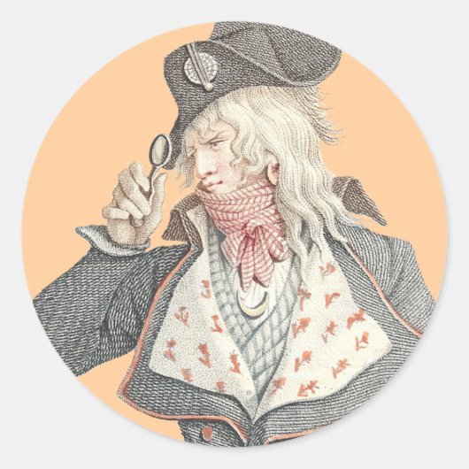 18エレガント世紀のフランス人でモナクル舟 ラウンドシール (正面)