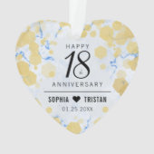 18エレガント周年記念ア結婚クリル オーナメント (裏面)