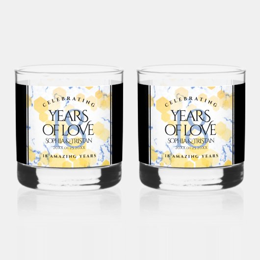 18エレガント周年記念結婚会 ウイスキーグラス (裏面)