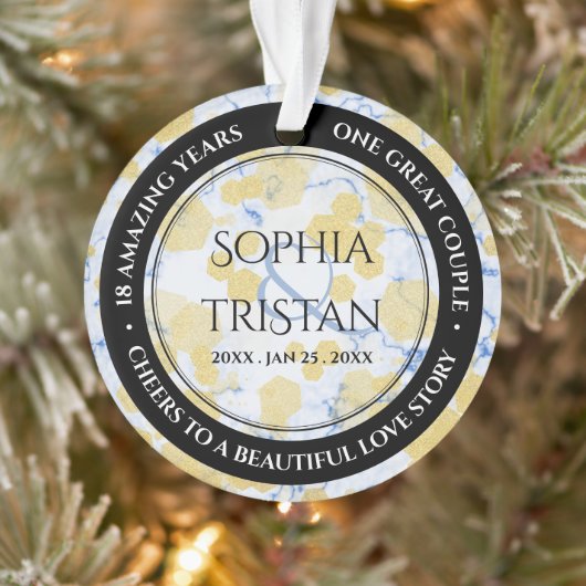 18エレガント周年記念結婚会 オーナメント (ツリー)