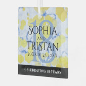 18エレガント周年記念結婚会 ガラスオーナメント (正面左)