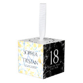 18エレガント周年記念結婚会 キューブオーナメント (正面アングル)