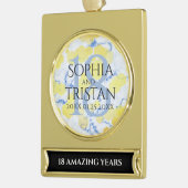 18エレガント周年記念結婚会 ゴールドプレートバナーオーナメント (左)